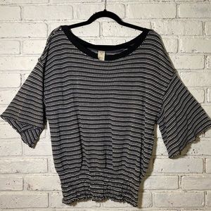 We the Free, ballet neck BoHo top.